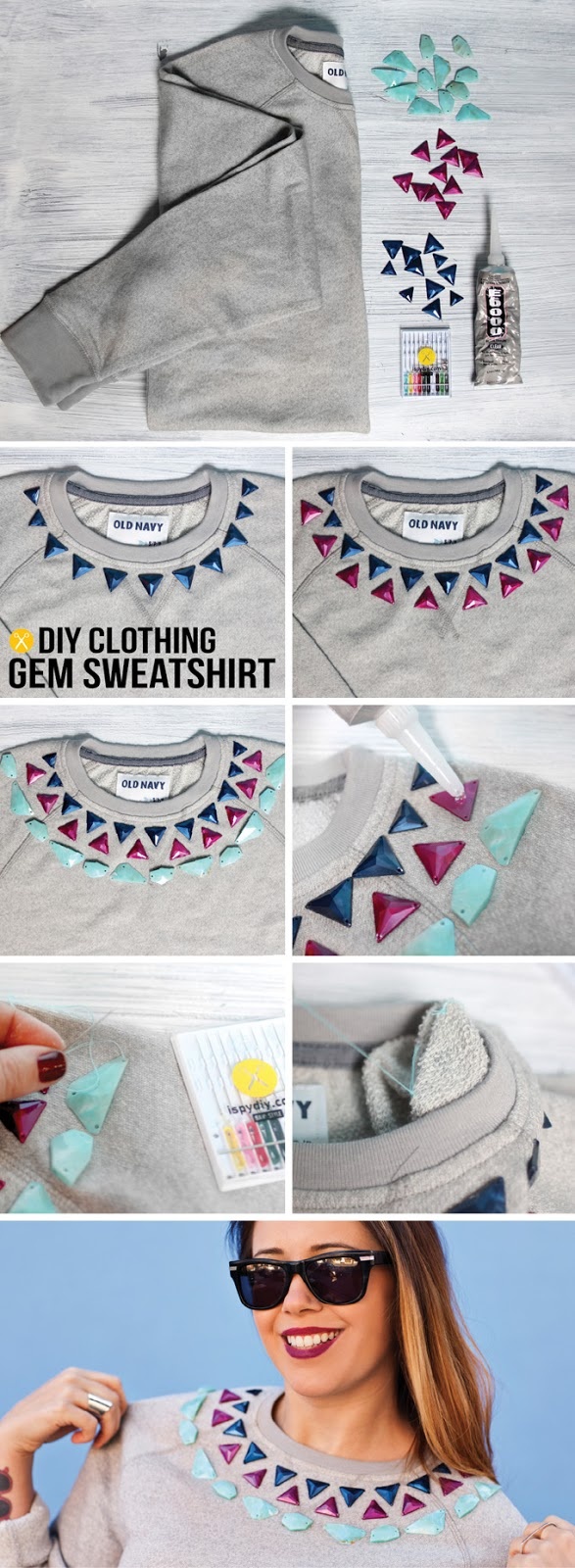 DIY | Gem Embellished Sweatshirt