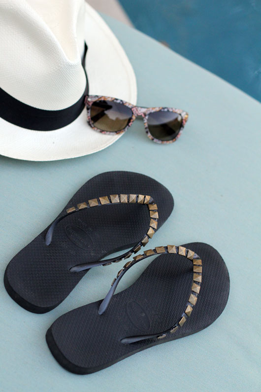 Diy studded flip flops1