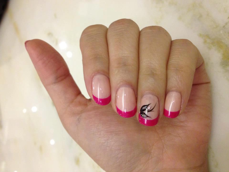 Colored French Manicure