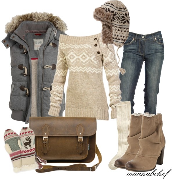 30 Warm And Cozy Polyvore Combinations For The Winter