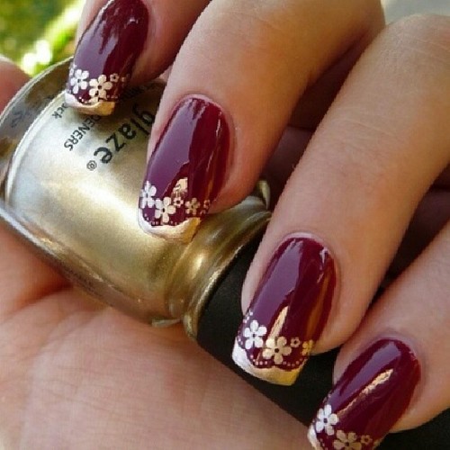 20 Burgundy Nail Designs - Fashion Diva Design