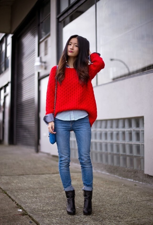 Stay Warm With A Red Sweater