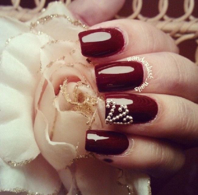 20 Burgundy Nail Designs - Fashion Diva Design