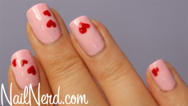 2. Glitter Heart Accent Nails - wide 3