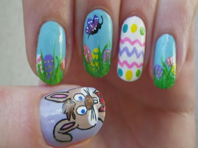 15 Adorable Easter Nail Designs With Bunnies