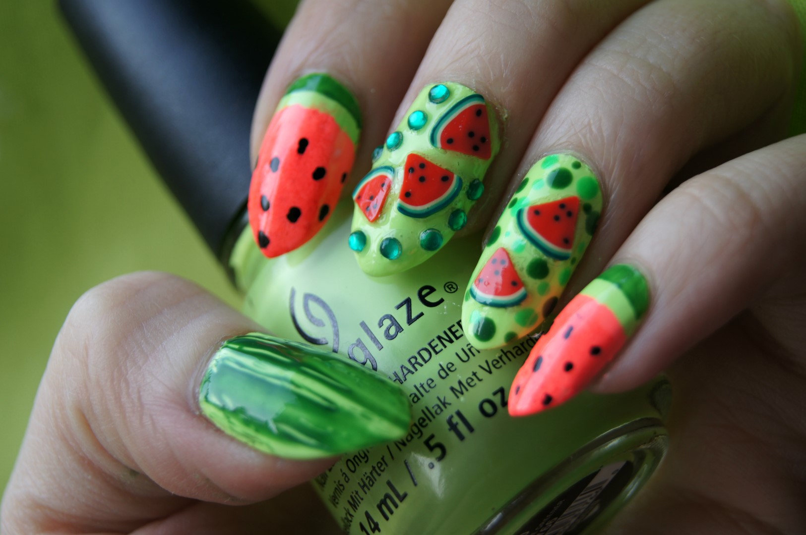 summer fruit nail art