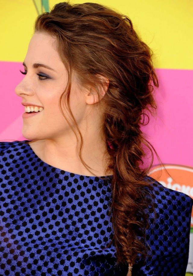 braid fishtail messy hairstyle kristen stewart hairstyles hair braids celebrities braided carpet celebrity stunning pretty fish side tail plaits plait