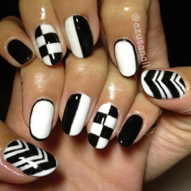 The 15 Best  Black And White Nail Arts