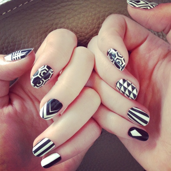 The 15 Best  Black And White Nail Arts