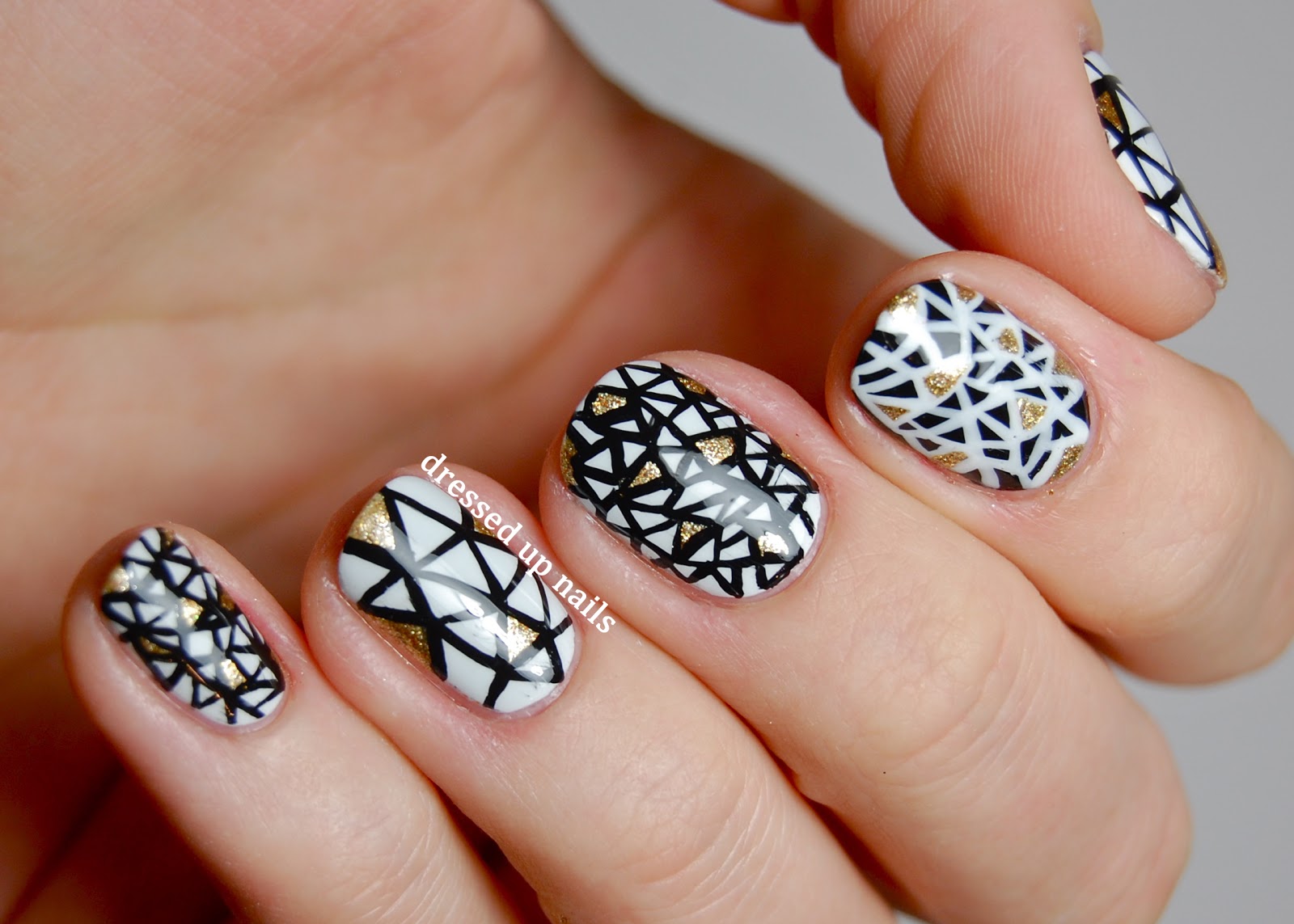 Easy Black and White Nail Art - wide 8