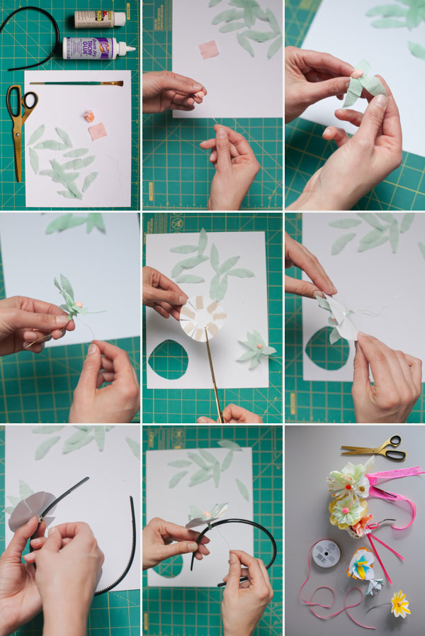 What is the best way to make a flower headband?