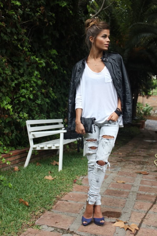 black and white