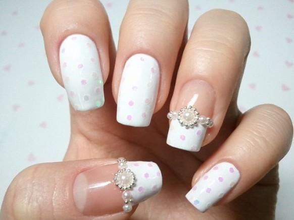 7. Wedding Nail Designs with Lace - wide 2