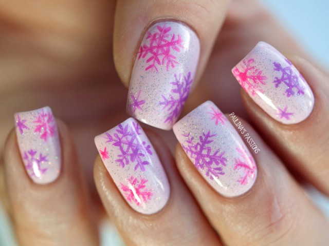 8. Elegant Snowflake Nail Design Tutorial - wide 1