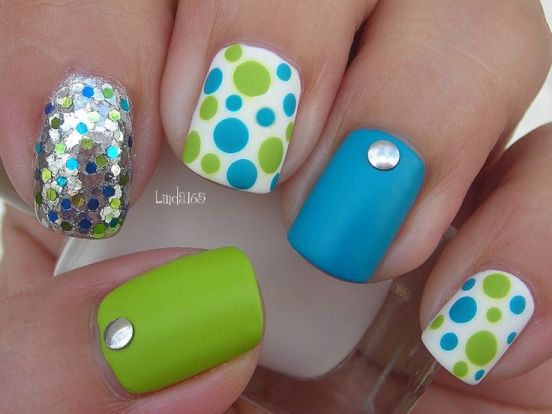 10. Spring Nail Art Designs with Polka Dots - wide 2