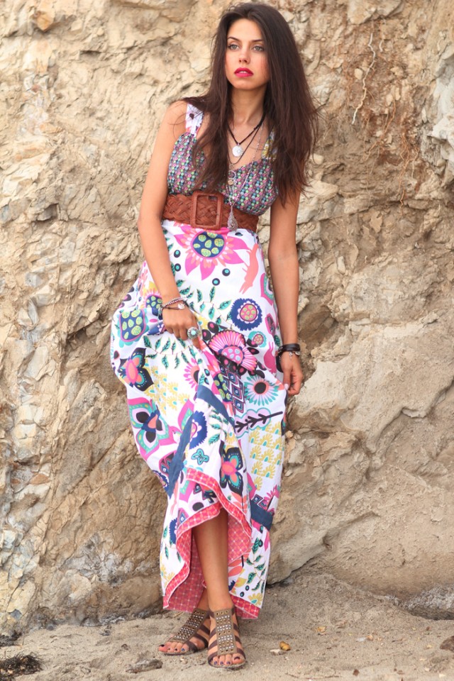 Floral Maxi Dress to Wear to Beach 