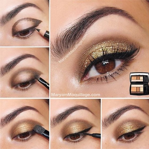 gold glitter makeup2