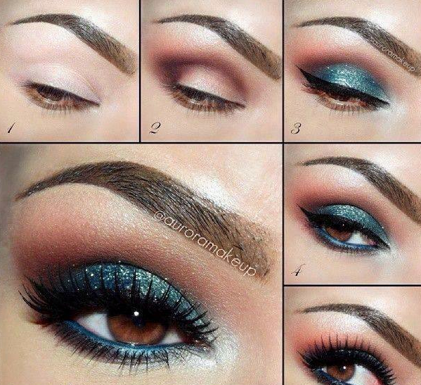 shimmery makeup