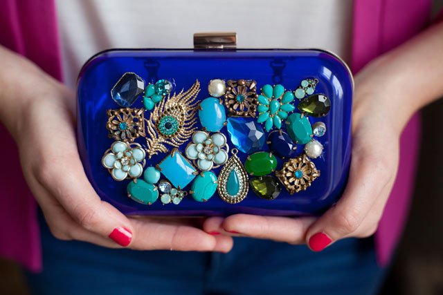 Fancy and Cute Jeweled Clutch to Make at Home