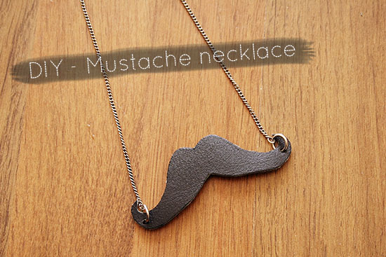 LEATHER MUSTACHE NECKLACE – DIY