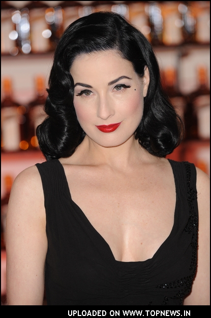 Dita Von Teese photocall for Cointreau