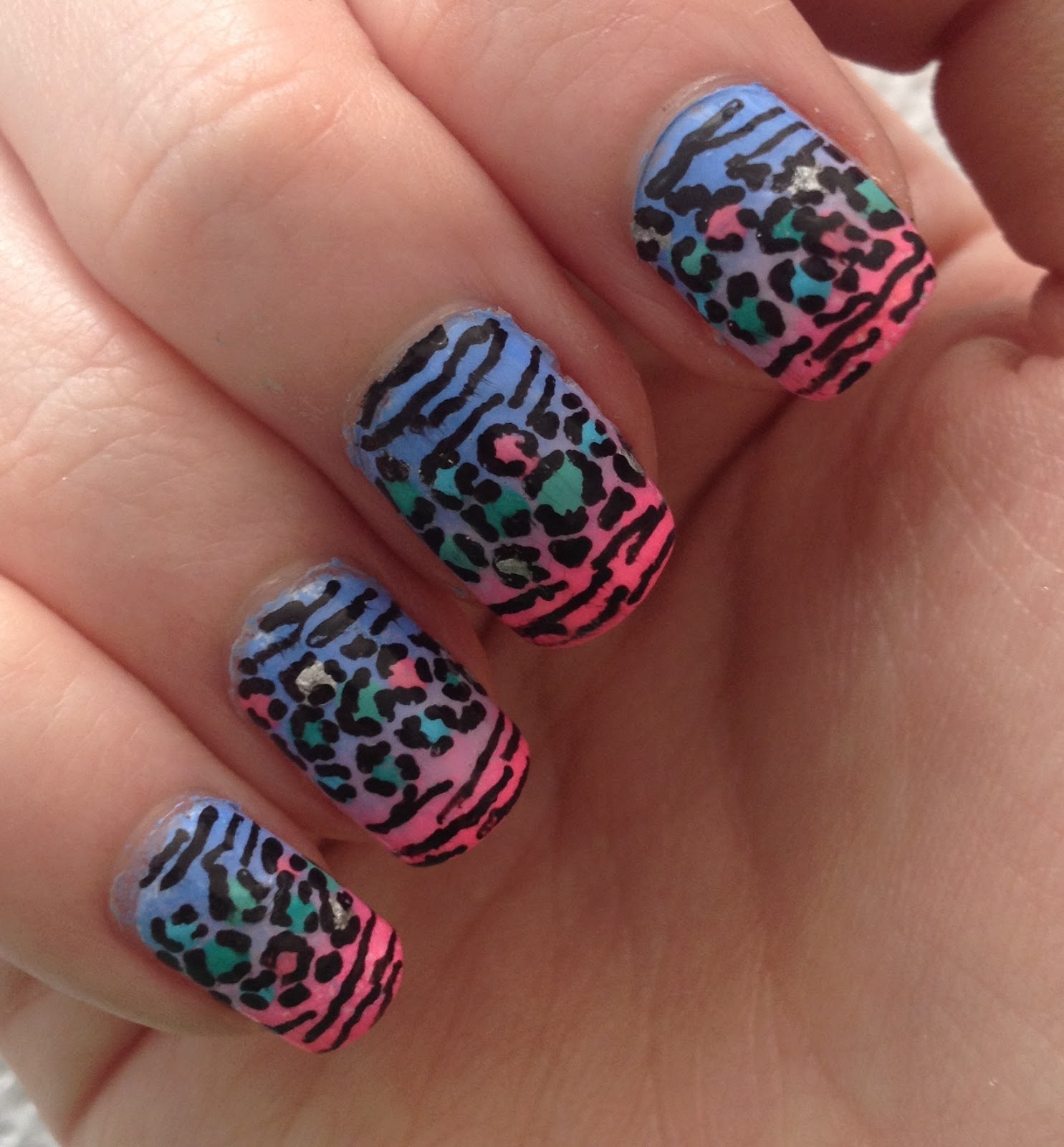 Colorful Print Nail Ideas