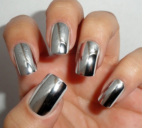 Beautiful spring nails with silver design (19)