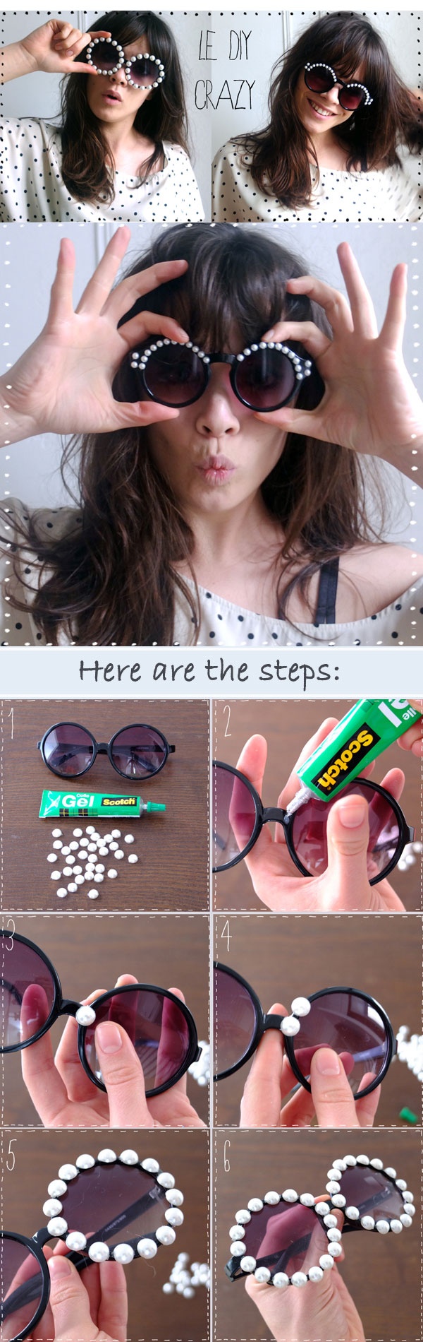 DIY fashion individual sunglasses