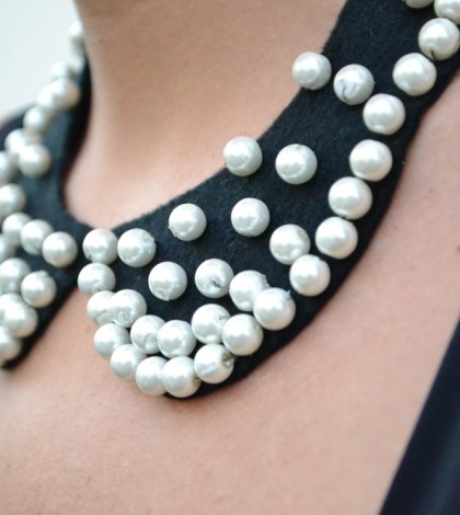DIY- pearls collar