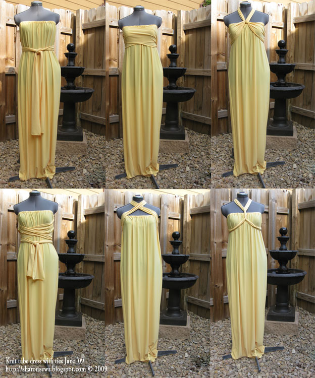 Golden goddess gown - a side tie infinity dress that is smokin' hot