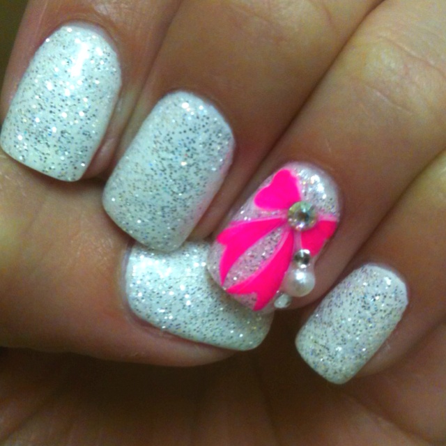 Nails with bows (5)