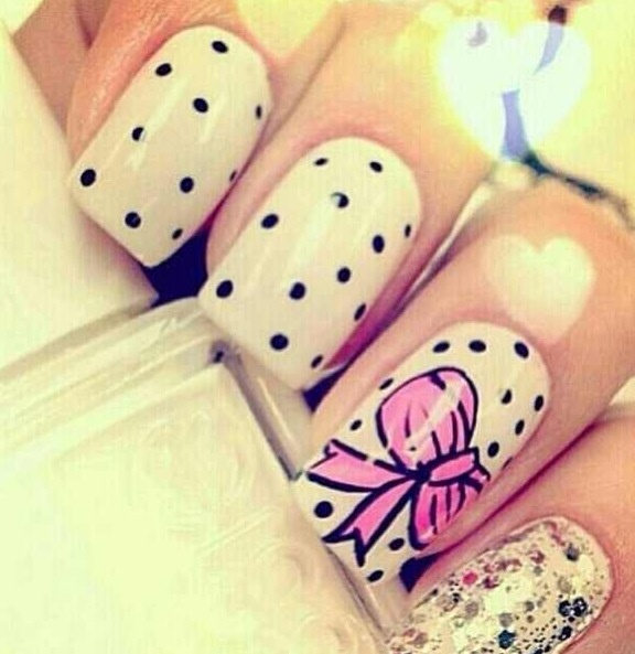 Nails with bows (6)