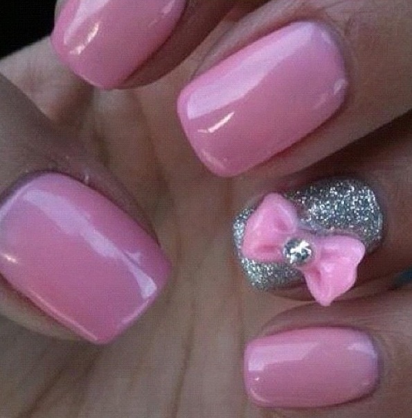 Nails with bows (9)