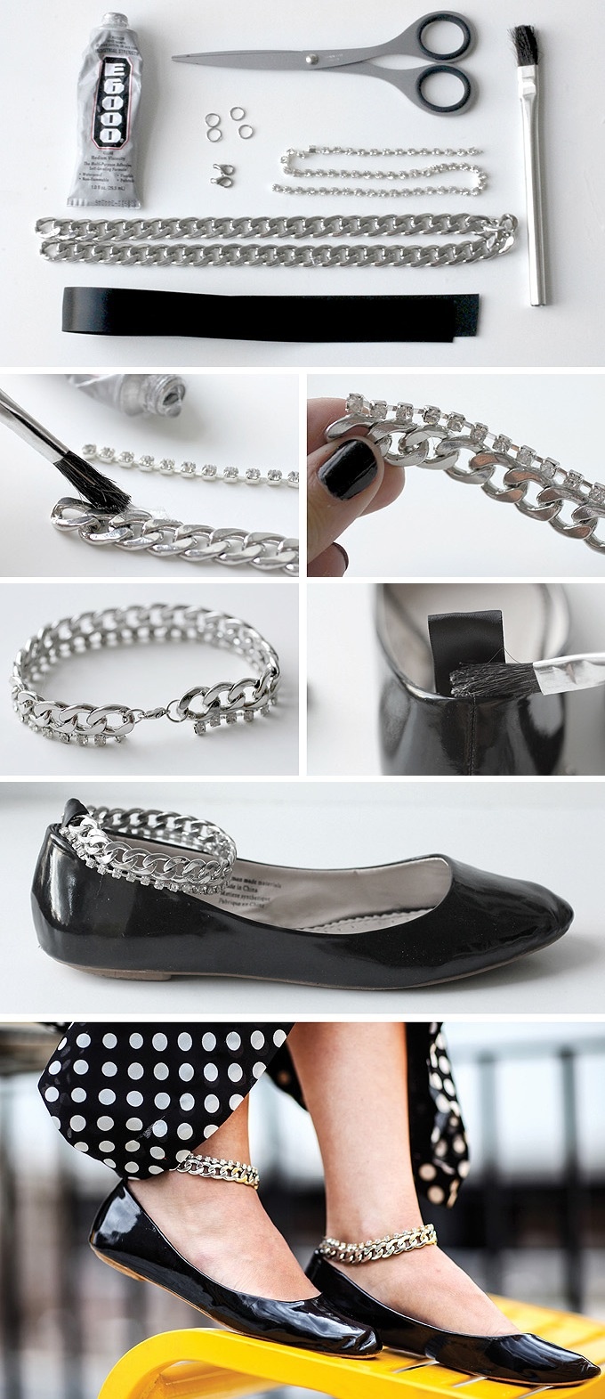 Chain Ankle Strap Flats