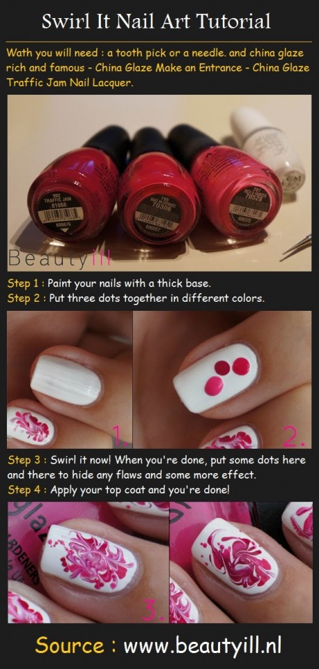 DIY Swirl Nail Design