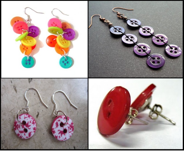 Creative-Accessories-With-Buttons-Earings