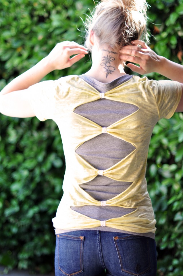 Cutout Back Tshirt DIY