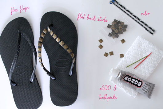 DIY-StuddedFlipflopssupplies