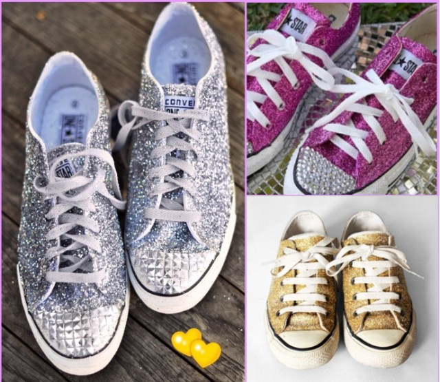 Diy-Converse-applying-glitter