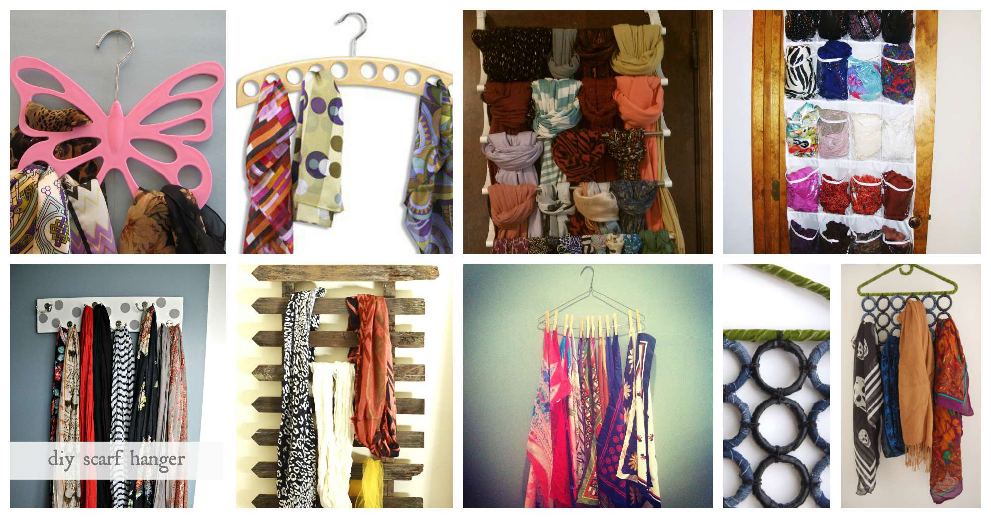 15 DIY Scarf Organizer Ideas