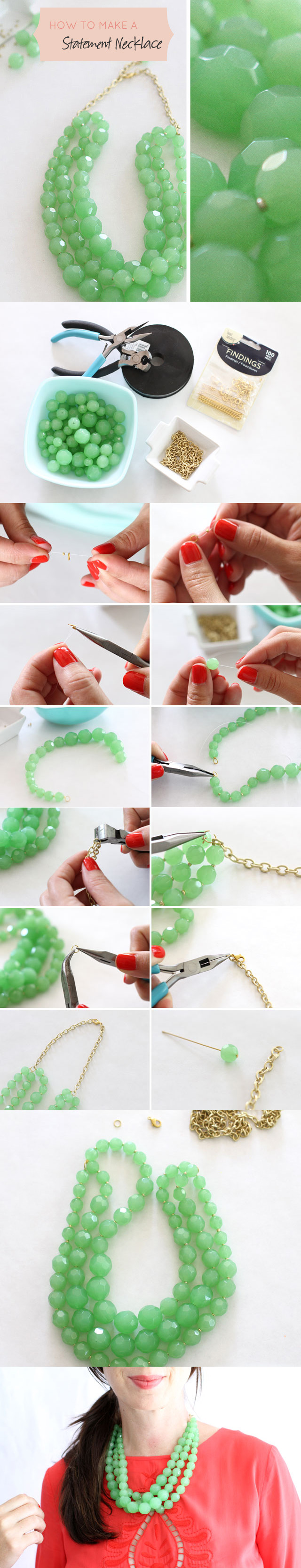 HOW TO MAKE A STATEMENT NECKLACE
