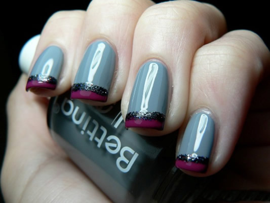 colored-french-manicure-gray-nail