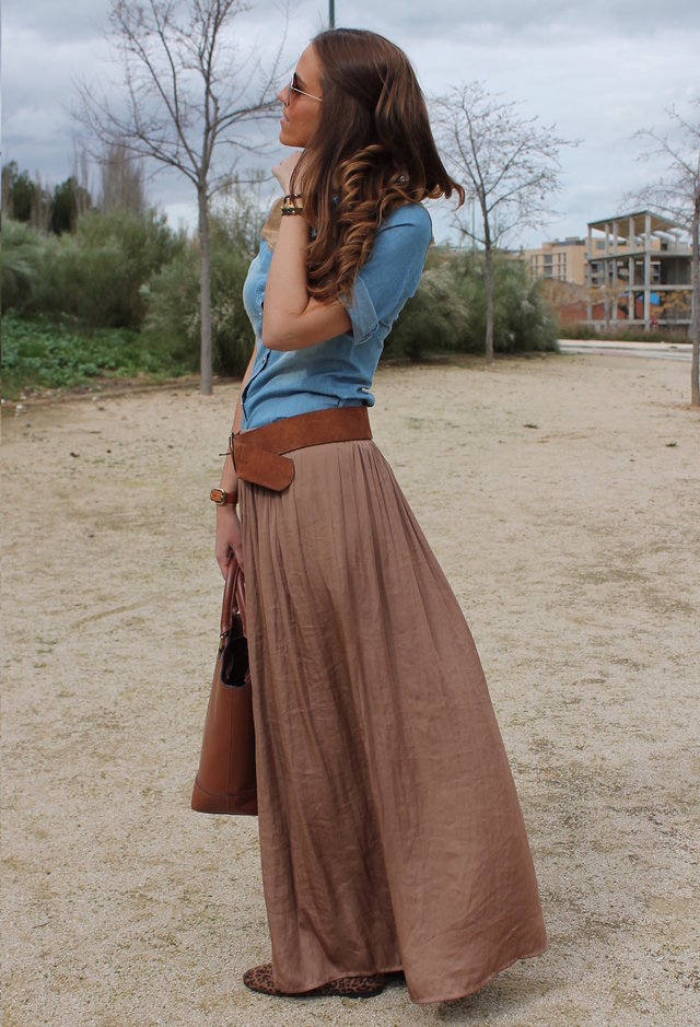 34 Fashionable Casual Combinations With Long Skirts For This Fall