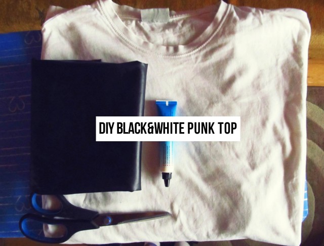 DIY BLACK AND WHITE PUNK TOP (1)