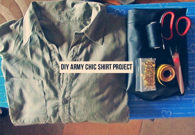 DIY Military Chic Shirt Project (1)