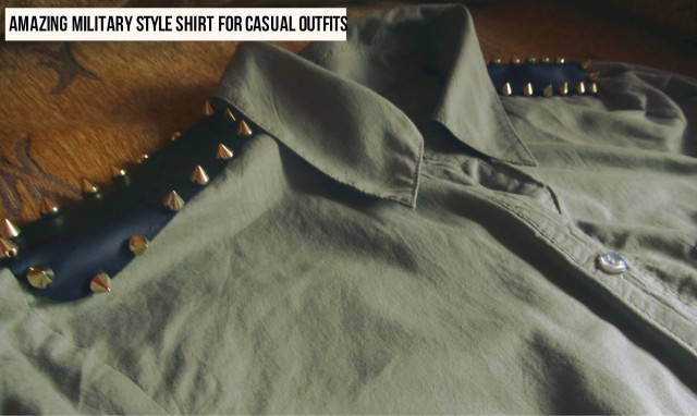 DIY Military Chic Shirt Project (7)