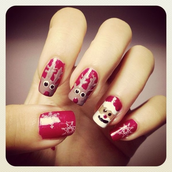 Santa Claus Nail Art Designs