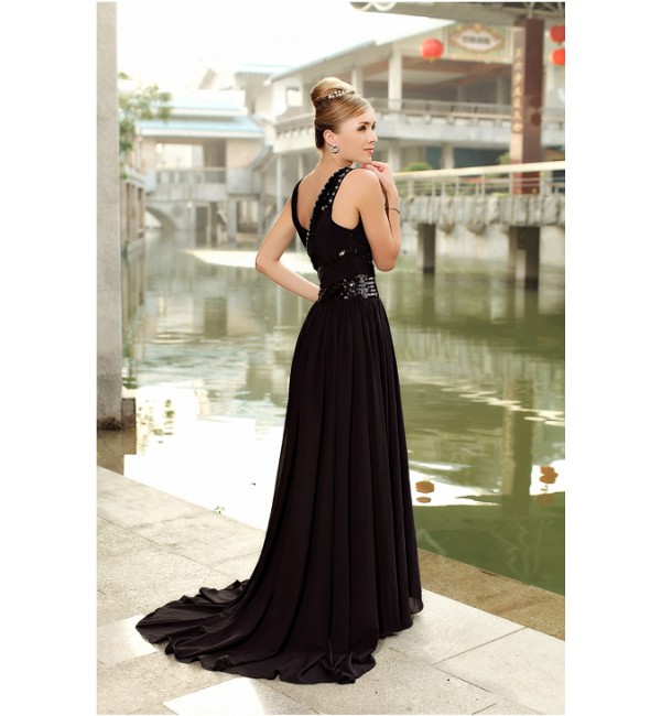 elegant-black-long-v-neck-chiffon-evening-prom-dress