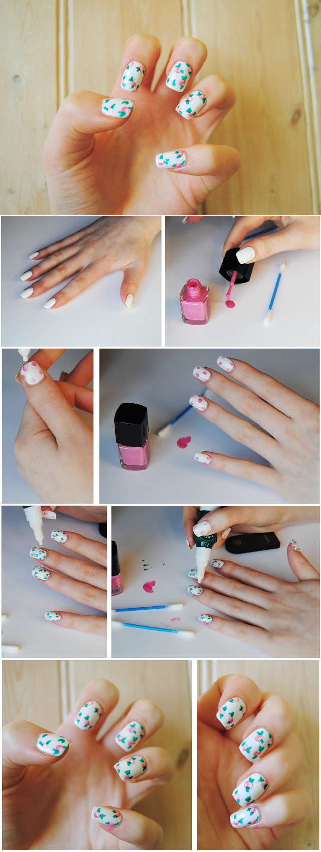 floral nail art design