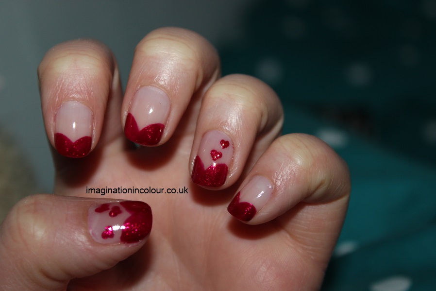 Valentines-Day-Nail-Art-heart-hearts-pink-red-french-tips-OPI-You-Only-Live-Twice-cranberry-love-easy-design-short-nails-2